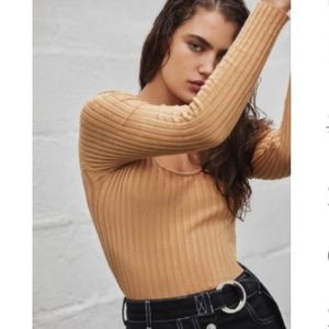 Urban Outfitters Sage Scoop Neck Pullover Sweater